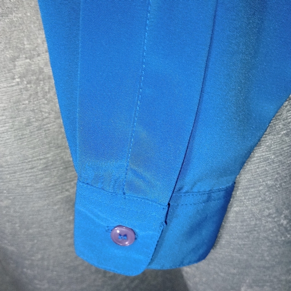 Blue Button Up Blouse - Picture 5 of 5